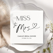 Modernes Typografie-Brautparty Napkins