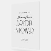 Modernes Typografie-Brautparty Willkommen Schwarz Acrylschild (Winkel)