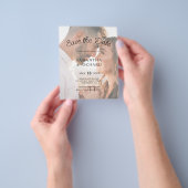 Modernes Typografie Budget Foto Save the Date Flyer (Gruppe)