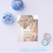 Modernes Typografie Budget Foto Save the Date Flyer (Einzeln)