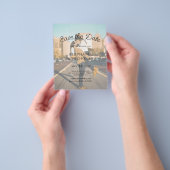 Modernes Typografie Budget Foto Save the Date Flyer (Gruppe)