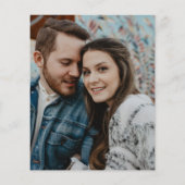 Modernes Typografie Budget Foto Save the Date Flyer (Hinten)