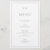 Modernes Typografie-Dusty Blue Monogram Wedding Me (Vorderseite)