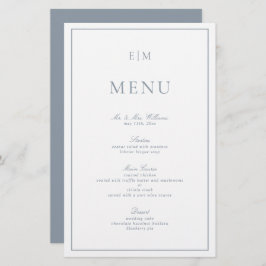 Modernes Typografie-Dusty Blue Monogram Wedding Me