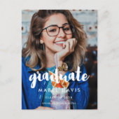 Modernes Typografie-Foto Postkarte (Vorderseite)