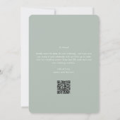 Modernes Typografie-Foto QR-Code Hochzeit Save The Date (Rückseite)