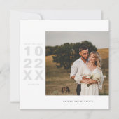 Modernes Typografie-Foto Save the Date (Vorderseite)