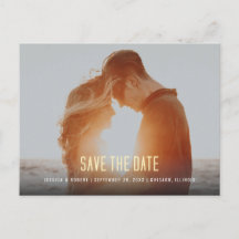 Modernes Typografie-Foto Save the Date einfach