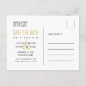 Modernes Typografie-Foto Save the Date Einladungspostkarte (Rückseite)