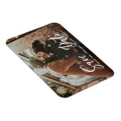 Modernes Typografie-Foto Save the Date Hochzeit Magnet (Rechte Seite)