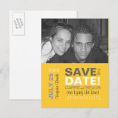 Modernes Typografie-Foto Save the Date Postkarte (Vorne/Hinten)