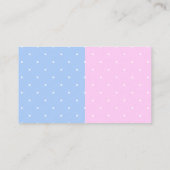 Modernes Typografie Gender Reveal Party! Buch Begleitkarte (Rückseite)