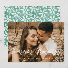 Modernes Typografie-Grüße-Foto der Saison Feiertagskarte