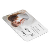 Modernes Typografie-Script-Foto Save the Date Magnet (Rechte Seite)