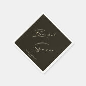 Modernes Typografie- und Kalligrafie-Brautparty Serviette (Ecke)