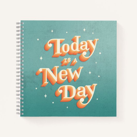 Modernes Typografie Zitat Spiral Notebook Notizblock (Vorderseite)