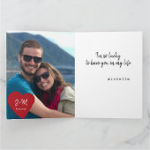 Modernes typografisches Brautjubiläum für das Foto Karte (Innenseite)