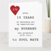 Modernes typografisches Brautjubiläum für das Foto Karte (Vorderseite)