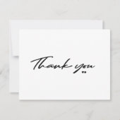 Modernes typografisches Brautparty per Post vielen Dankeskarte (Vorderseite)