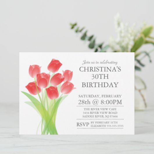 Modernes typografisches einladung (Stehend Vorderseite)