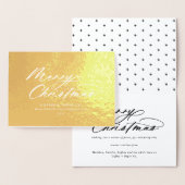 Modernes typografisches, elegantes Drehbuch Firmen Folienkarte (Anzeige)