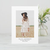 Modernes typografisches, elegantes und feines Foto Ankündigung (Stehend Vorderseite)