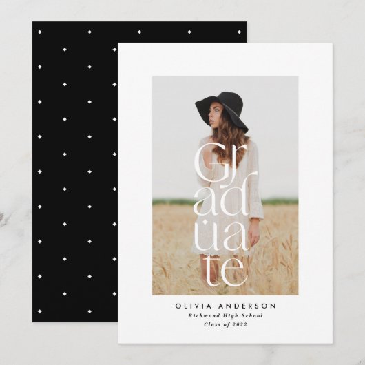 Modernes typografisches, elegantes und feines Foto Ankündigung (Vorne/Hinten)