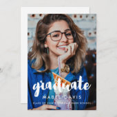 Modernes typografisches Foto Abschluss Ankündigung (Vorne/Hinten)