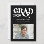 Modernes typografisches Foto, einfacher Abschluss Ankündigung (Vorderseite)