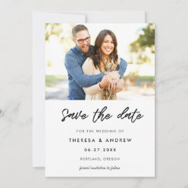 Modernes typografisches Foto Save The Date