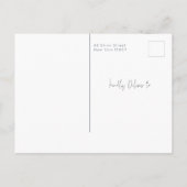 Modernes typografisches Foto Save the Date schwarz Ankündigungspostkarte (Rückseite)