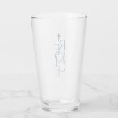 Modernes, typografisches REJOICE & Star Weihnachte Glas (Rückseite)