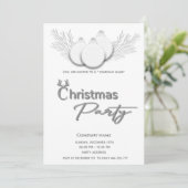 Modernes typografisches Weihnachtskonzern - Party Einladung (Stehend Vorderseite)