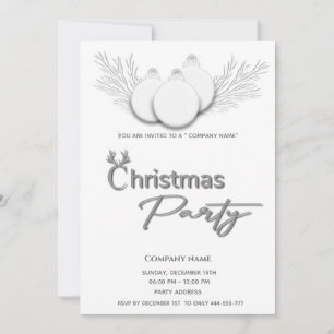 Modernes typografisches Weihnachtskonzern - Party Einladung