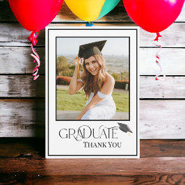 Modernes Typografy Graduate Foto Dankeskarte