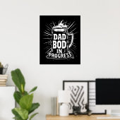 Modernes Typografy Poster - "Ad Bod in Progress" (Heimbüro)