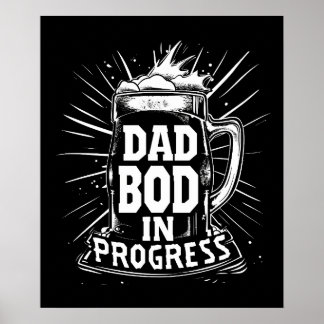 Modernes Typografy Poster - "Ad Bod in Progress"