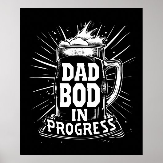 Modernes Typografy Poster - "Ad Bod in Progress" (Vorne)