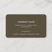 Modernes u. elegantes Goldmonogramm beruflich Visitenkarte (Rückseite)