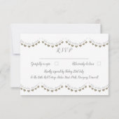 Modernes UAWG 50. weißes goldenes Hochzeitstag RSVP Karte (Rückseite)