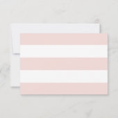 Modernes UAWG mit Blush Strip RSVP Karte (Rückseite)