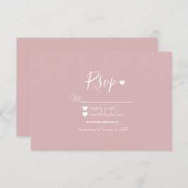 Modernes UAWG mit einfachem Rosa und Herz Einladung