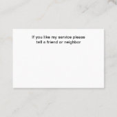 Modernes Uber Driver Ride Hailing Visitenkarte (Rückseite)