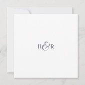 Modernes Überlagerungsverhalten für weißes Foto Einladung (Rückseite)