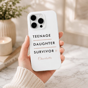 Modernes Überlebender-Teenager-Tochter-Personalisi iPhone 15 Pro Hülle
