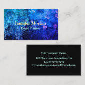 Modernes überseeisches Blau lila abstraktes Trendy Visitenkarte (Vorne/Hinten)