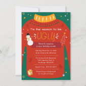 Modernes Ugly Sweater Weihnachts-Party Einladung (Vorderseite)
