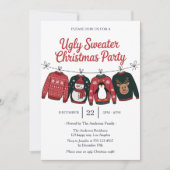 Modernes Ugly Sweater Weihnachts-Party Einladung (Vorderseite)