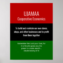 Modernes UJAMAA Christlich Kwanzaa Poster
