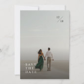 Modernes Ultra-Minimalistisches Foto Save the Date Einladung (Vorderseite)